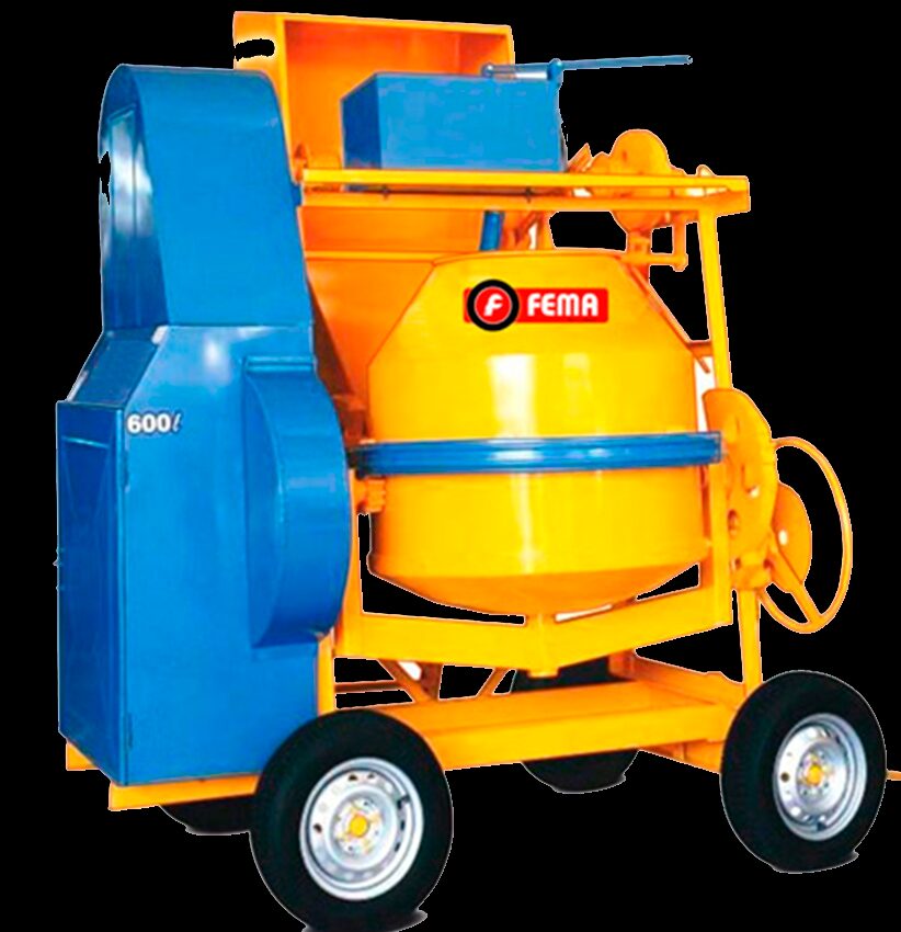 Hormigonera de Volteo 600 lts 4 ruedas con caja